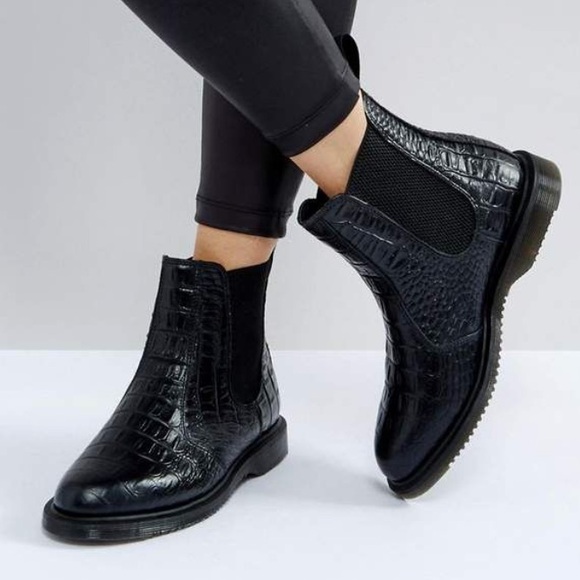 Dr. Martens women’s  Flora Croc Chelsea Boot Size 6 black ⭐️⭐️⭐️ - Picture 8 of 17